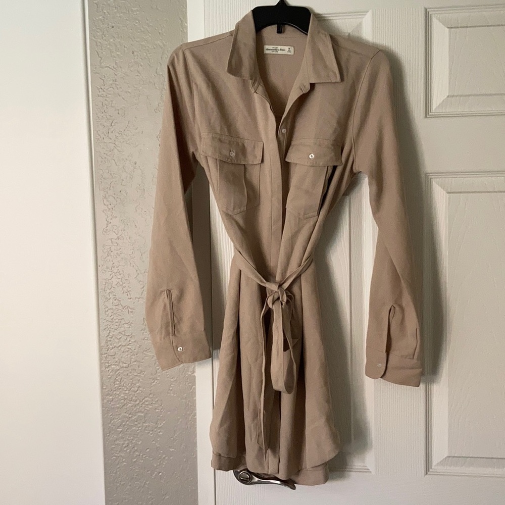 ABERCROMBIE Long Sleeve Collared Shirt Dress